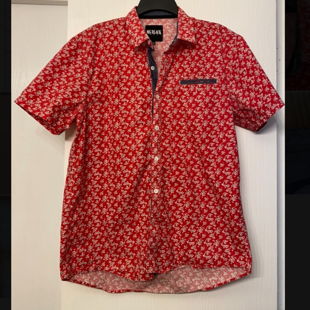Mens Short Sleeve Button Down